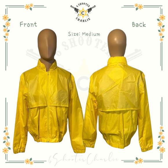 Vintage Field & Stream Actionwear Men's Yellow Zip-Up Windbreaker Size Medium - Picture 1 of 7